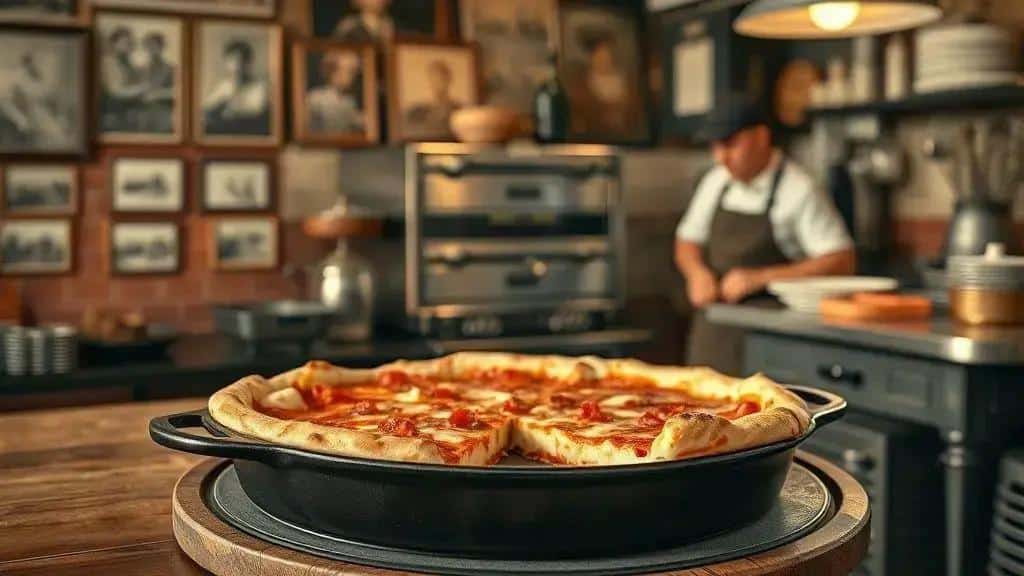 História e origem da Chicago deep dish pizza