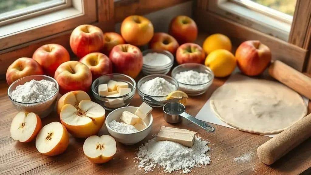 Ingredientes da Apple Pie de Nova Inglaterra