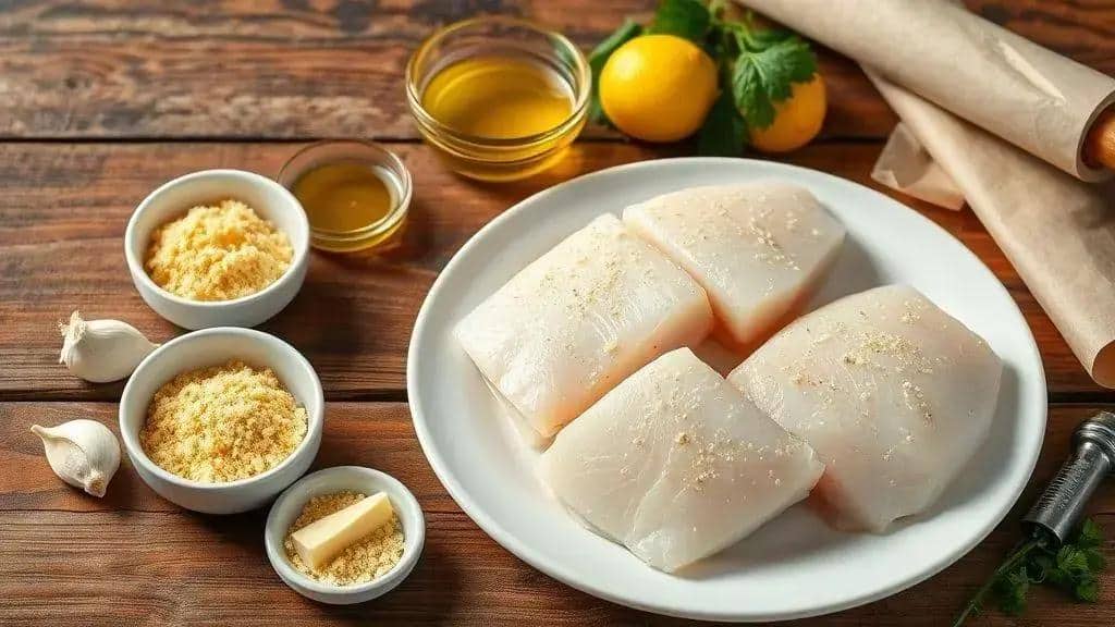 Ingredientes da receita Bacalhau assado com farinha de rosca
