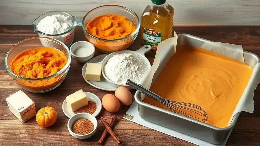 Ingredientes da receita: barrinhas de abóbora