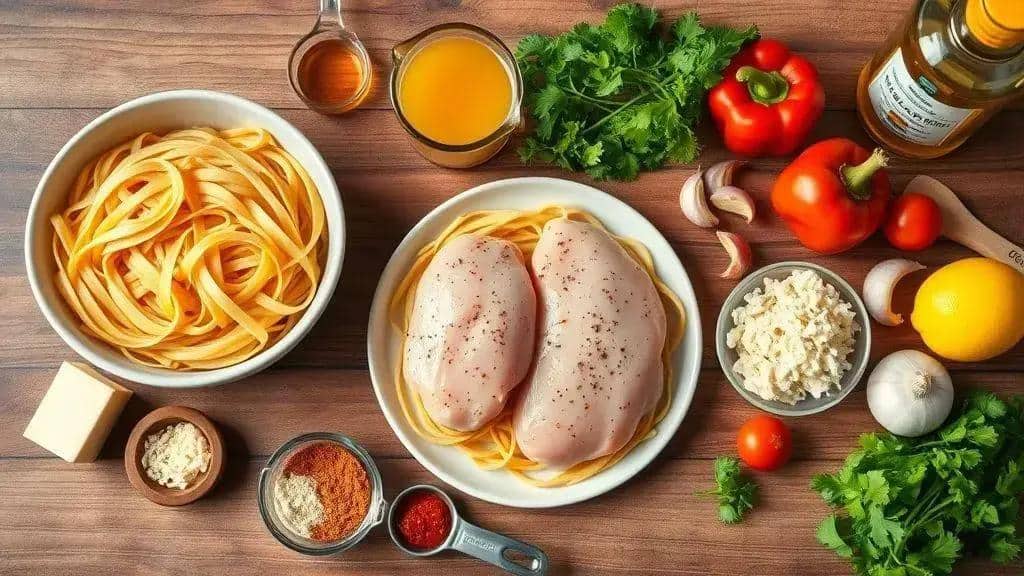 Ingredientes da receita Cajun Chicken Pasta