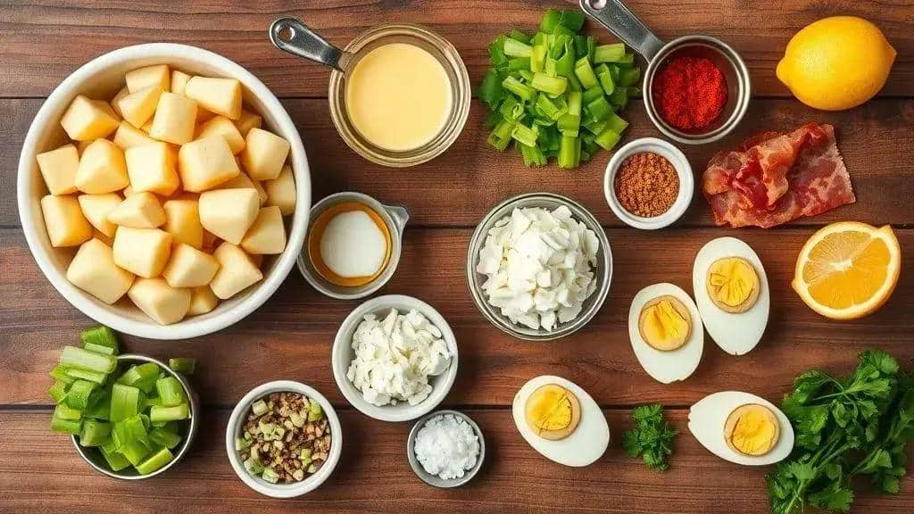 Ingredientes da receita Cajun Potato Salad