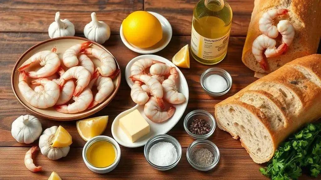 Ingredientes da receita Camarões ao Alho e Limão Ingredientes da receita Camarões ao Alho e Limão