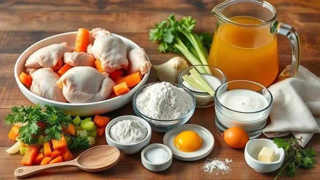 Ingredientes da receita Chicken Dumplings Caseiro