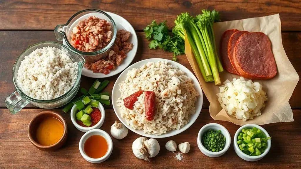 Ingredientes da receita Dirty Rice