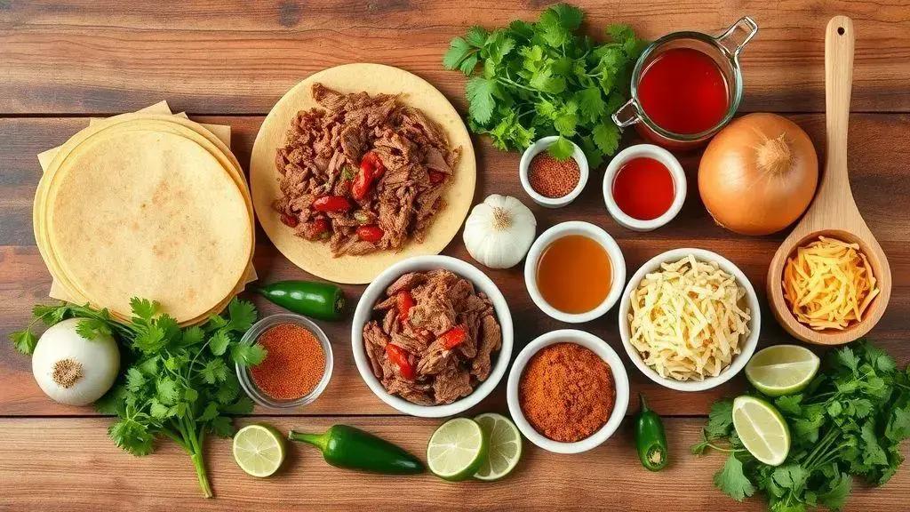 Ingredientes da receita enchiladas de carne Ingredientes da receita enchiladas de carne