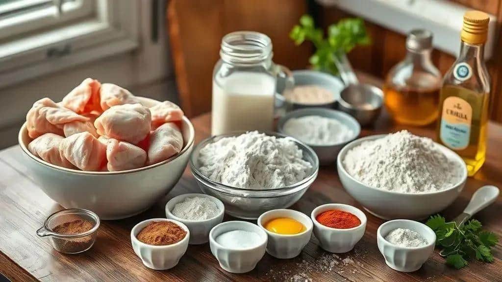 Ingredientes da receita Frango Frito Sulista