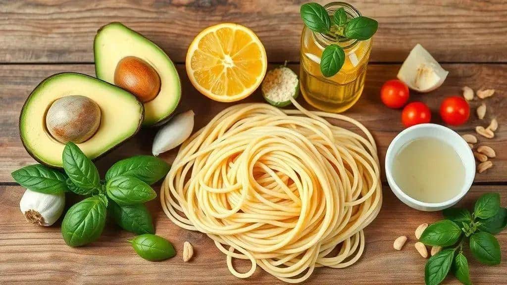 Ingredientes da receita Massa Cremosa com Abacate e Limão