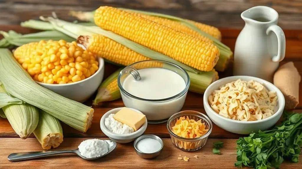 Ingredientes da receita milho cremoso Midwest