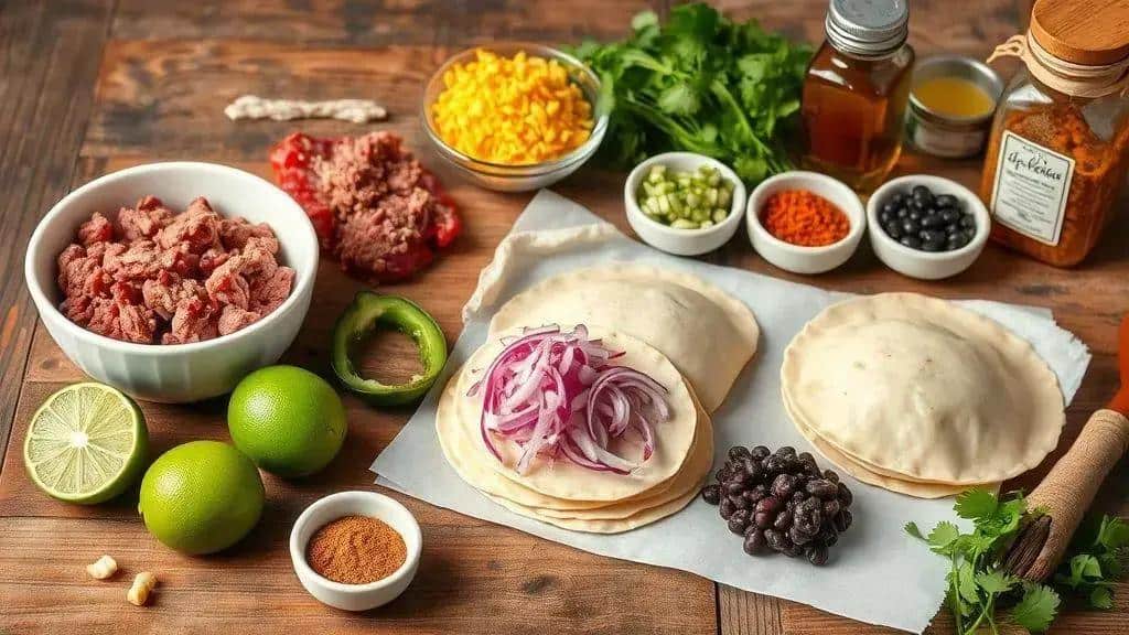 Ingredientes da receita pastéis recheados tex-mex Ingredientes da receita pastéis recheados tex-mex