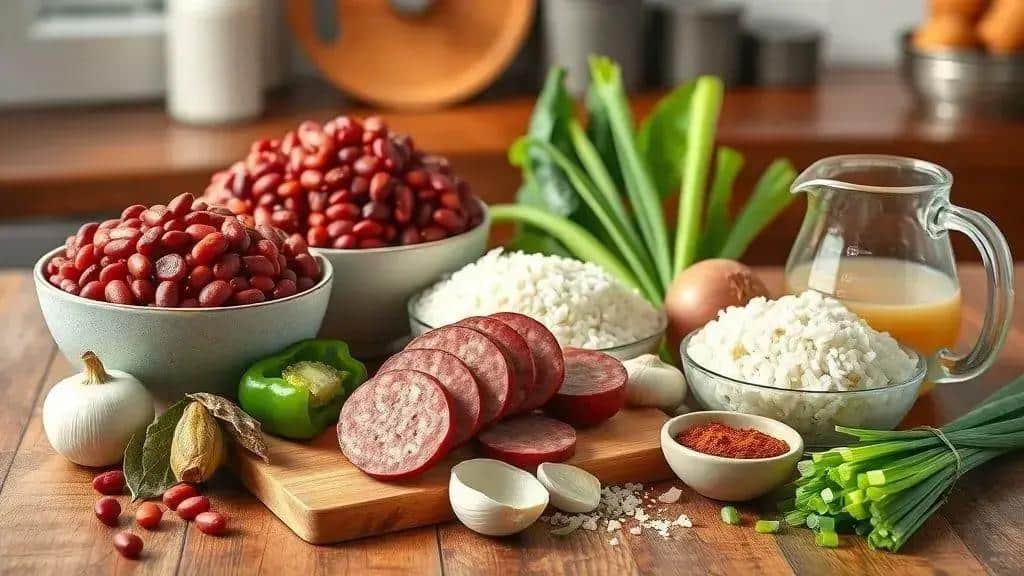 Ingredientes da receita Red Beans and Rice