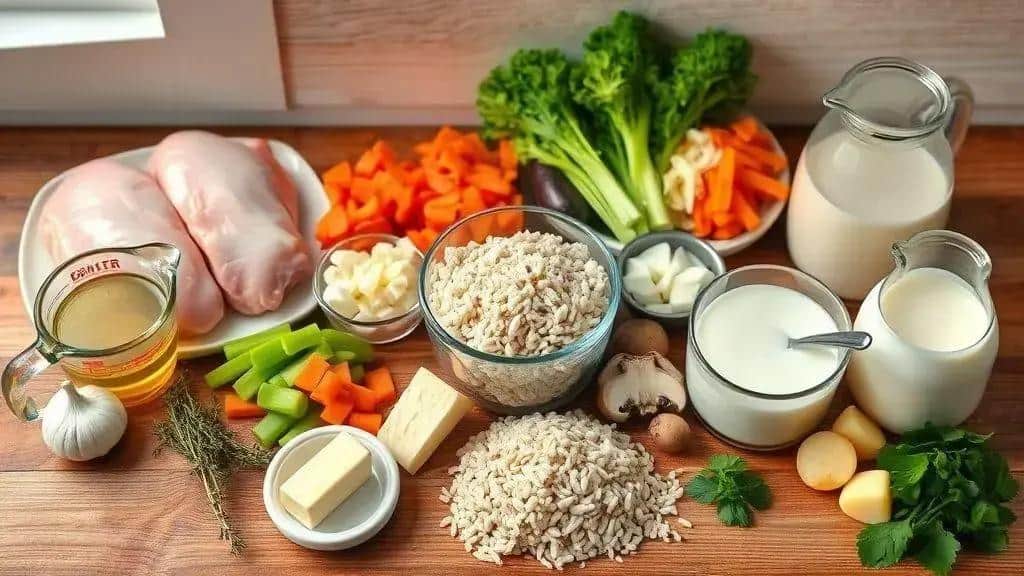 Ingredientes da receita Sopa de Arroz Selvagem e Frango