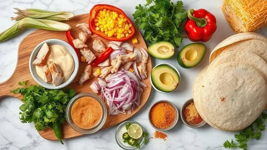 Ingredientes da receita Southwest Chicken Tacos