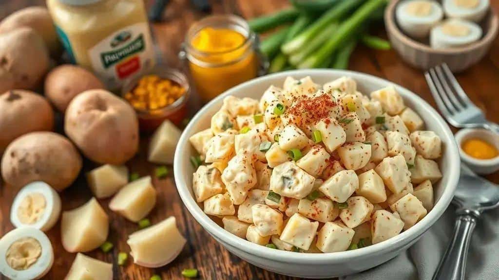 Ingredientes da Southern Potato Salad