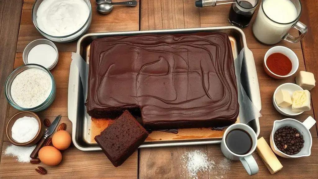Ingredientes do bolo de chocolate do Centro-Oeste