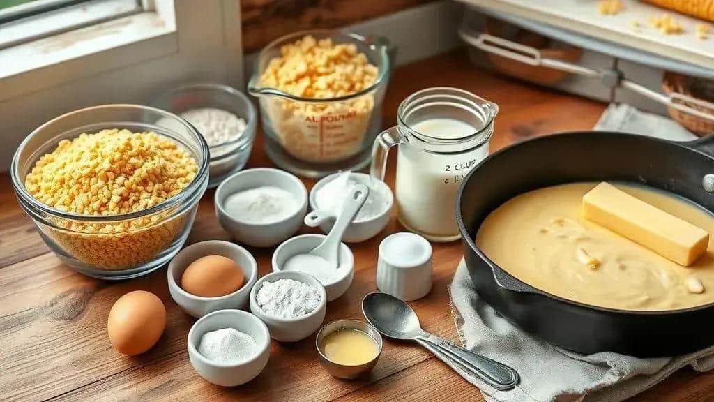 Ingredientes do cornbread tradicional