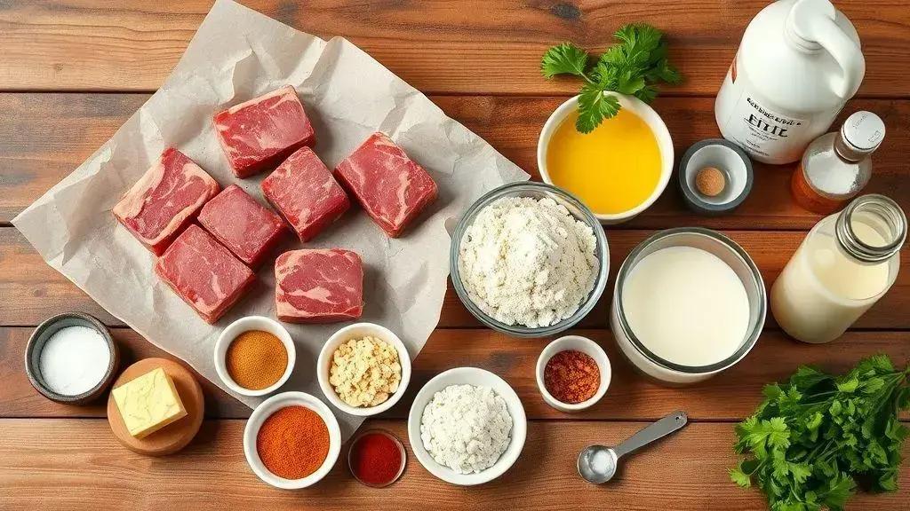Ingredientes do Country Fried Steak