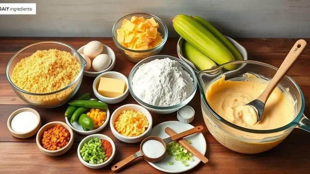 Ingredientes do pão de milho apimentado cajun