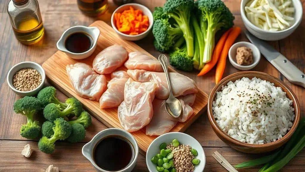Ingredientes do Teriyaki Chicken Bowl