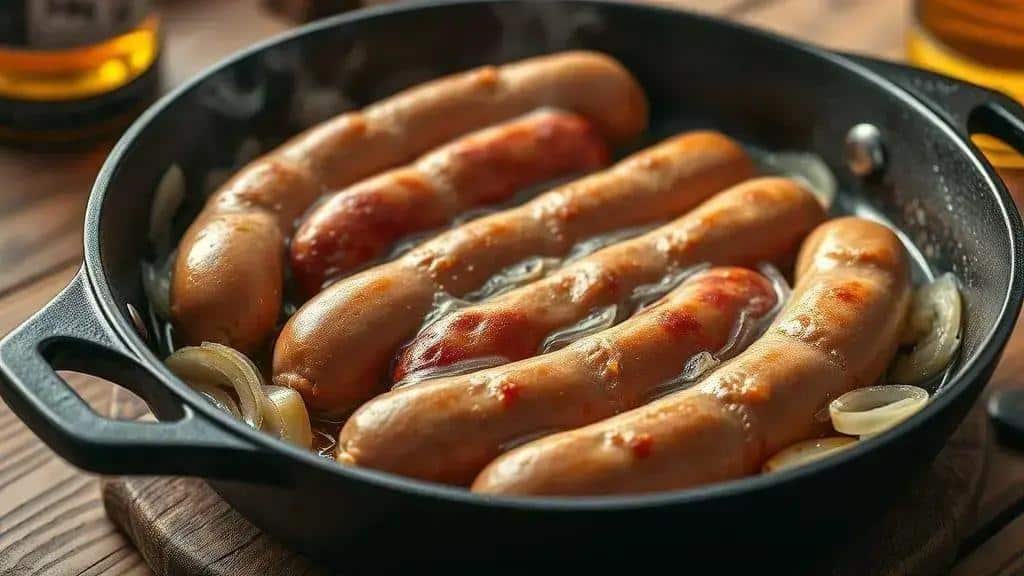 Linguiças Cozidas na Cerveja Midwest beer brats