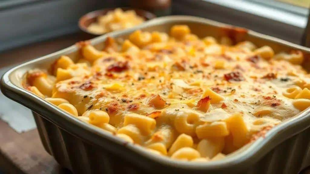 Macarrão Assado com Queijo New England macaroni and cheese