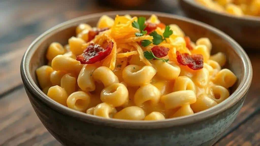 Macarrão com Queijo Cremoso Sul dos EUA mac and cheese
