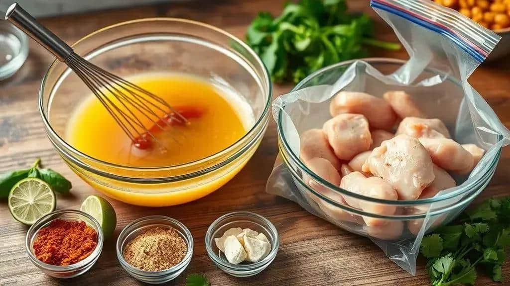 Marinada e temperos: segredos para frango suculento Marinada e temperos: segredos para frango suculento