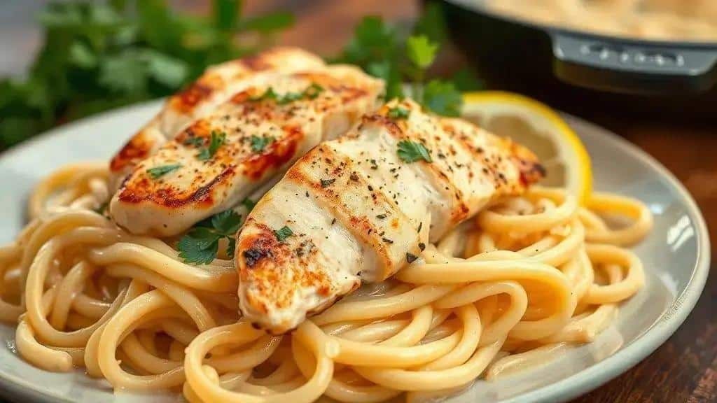 Massa Cremosa com Frango Picante Cajun & Creole chicken pasta