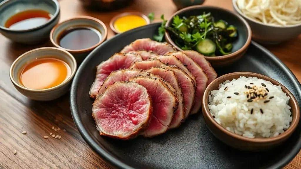 Molhos e acompanhamentos que realçam o seared ahi tuna
