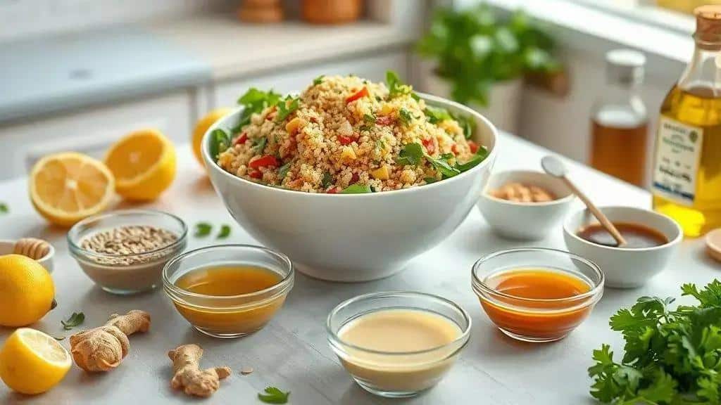 Molhos e temperos ideais para quinoa salad