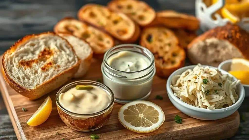 Molhos, pães e acompanhamentos ideais
