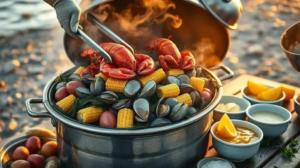 Montagem e preparo passo a passo do New England clambake