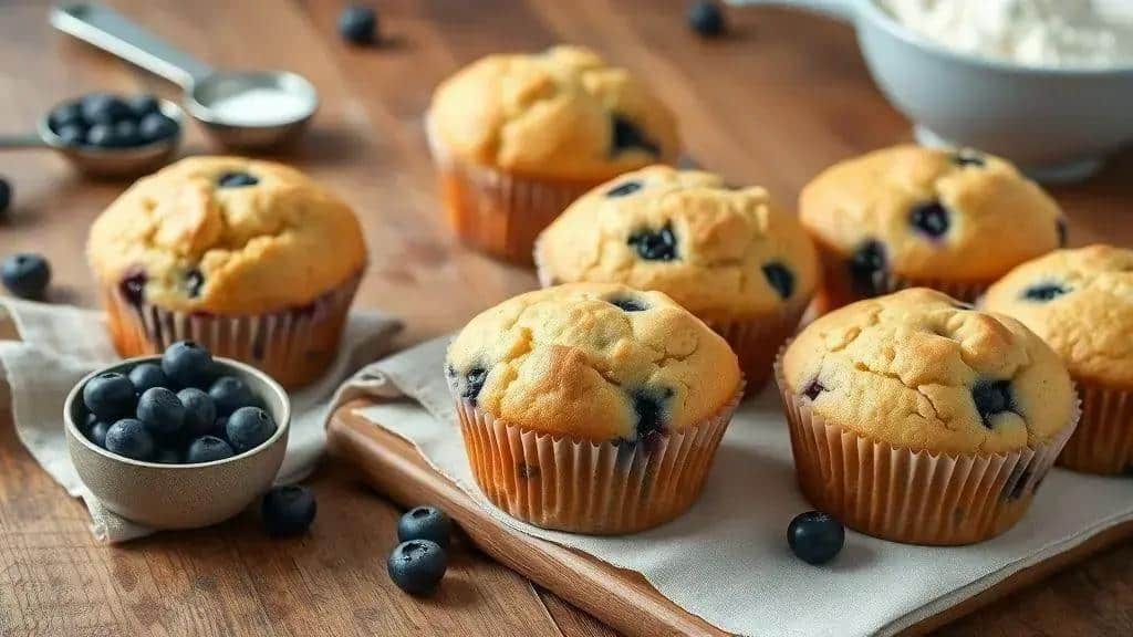 Muffins de Mirtilo New England blueberry muffins