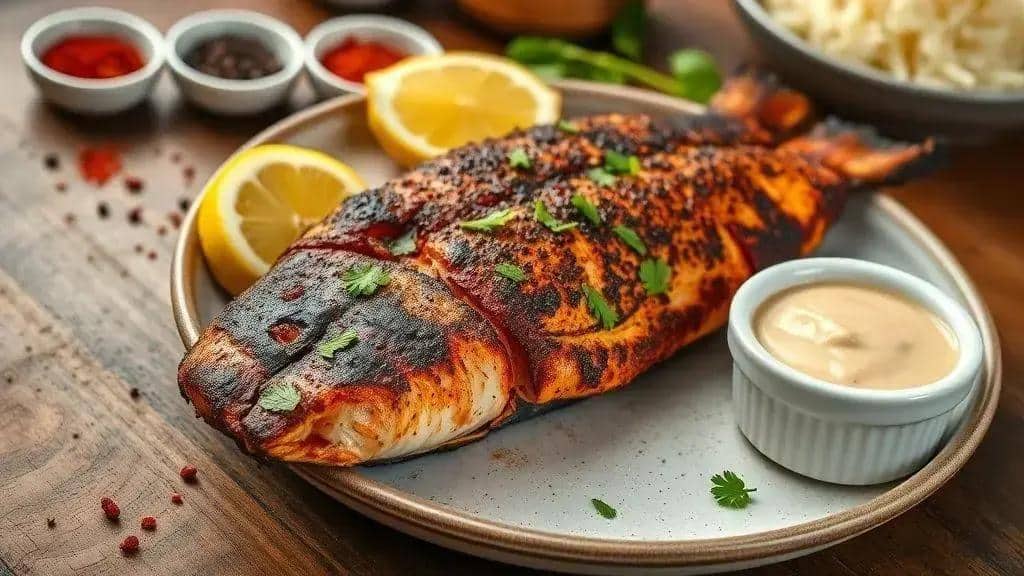 Peixe Grelhado ao Estilo Cajun Cajun & Creole blackened fish