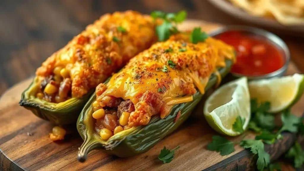 Pimentão Recheado e Empanado Texas e Sudoeste chile relleno 4 Pimentão Recheado e Empanado Texas e Sudoeste chile relleno