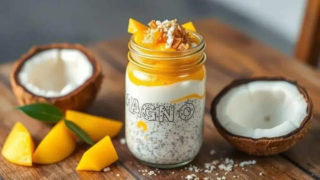 Pudim de Chia com Manga e Coco Costa Oeste chia pudding 6 Pudim de Chia com Manga e Coco Costa Oeste chia pudding