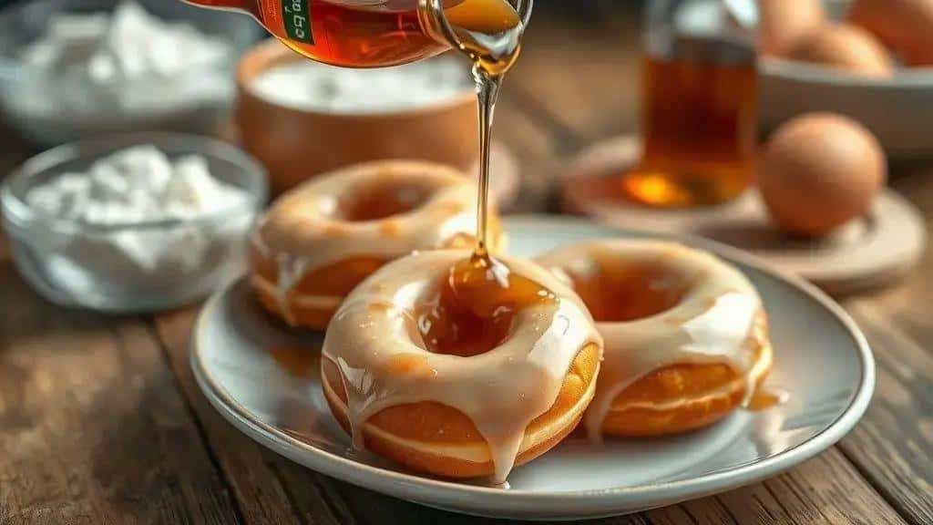 Rosquinhas com Xarope de Maple New England maple donuts