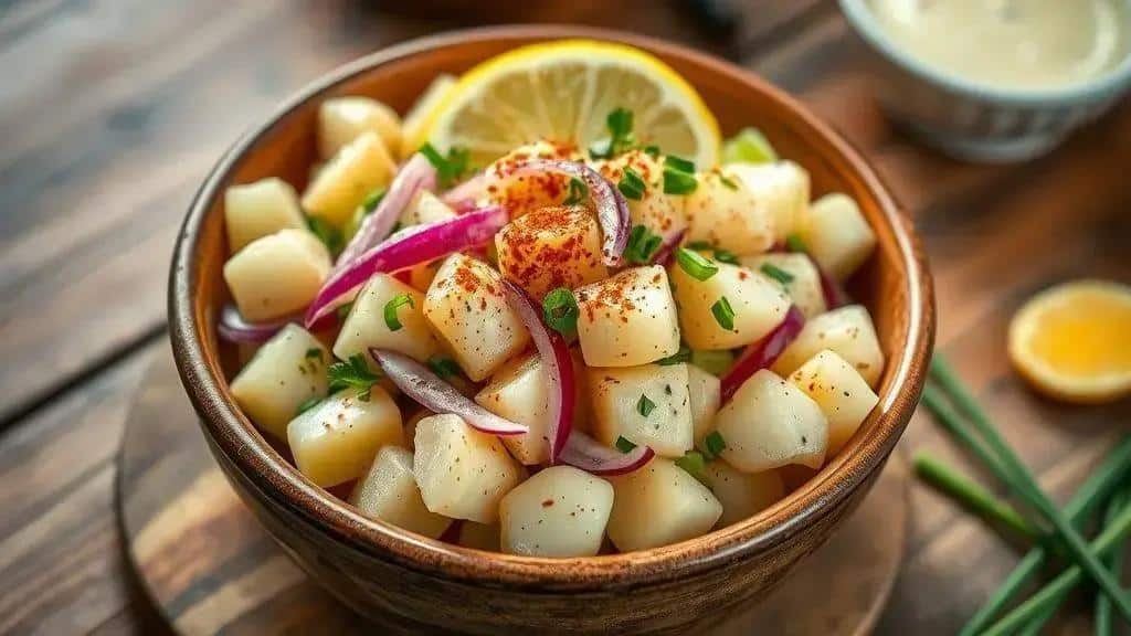 Salada de Batata com Temperos Cajun Cajun & Creole potato salad