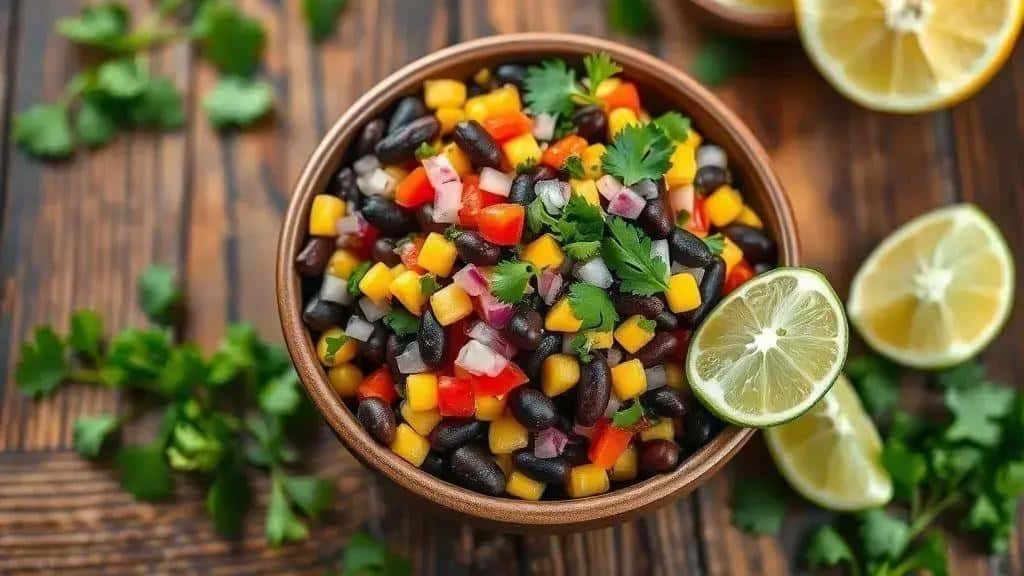 Salada de Feijão Preto com Milho Texas e Sudoeste texas caviar 7 Salada de Feijão Preto com Milho Texas e Sudoeste texas caviar