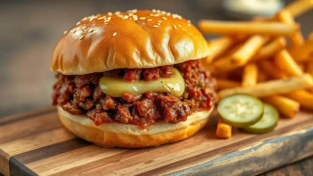 Sanduíche de Carne Moída com Molho Midwest sloppy joes