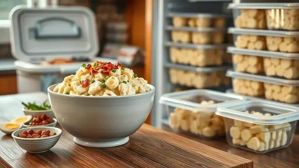 Serving suggestions and make-ahead storage for Midwest potato salad