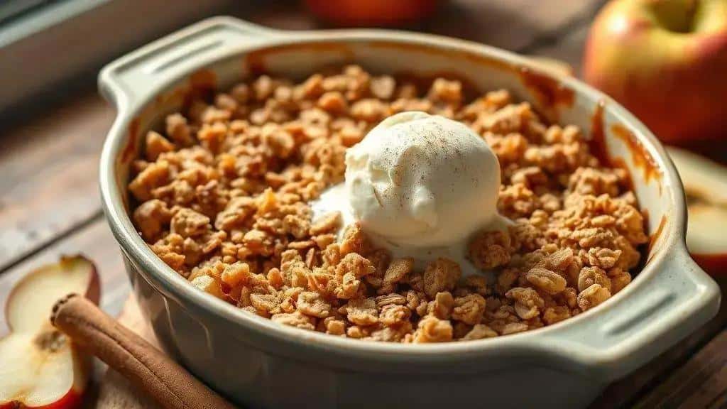 Sobremesa Crocante de Maçã Midwest apple crisp