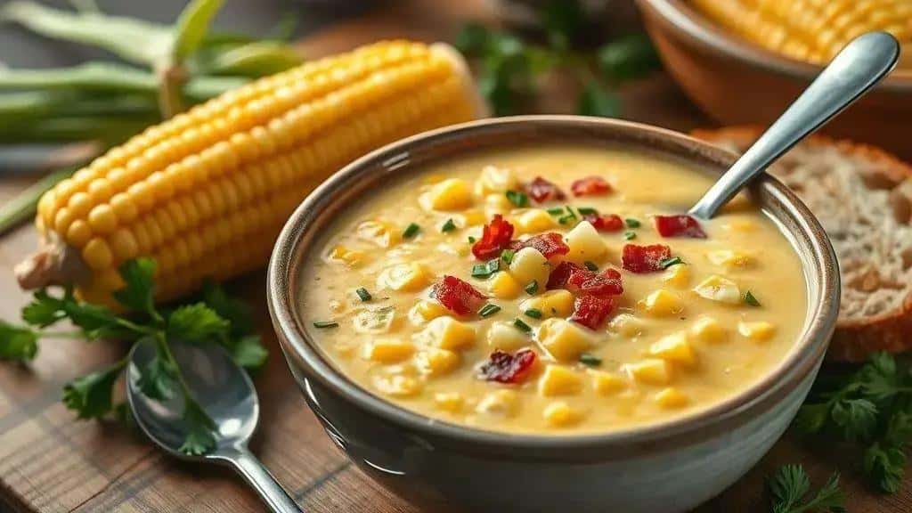 Sopa Cremosa de Milho New England corn chowder