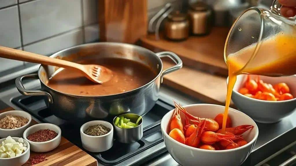 Técnicas creole e cajun: roux, mise en place e temperos