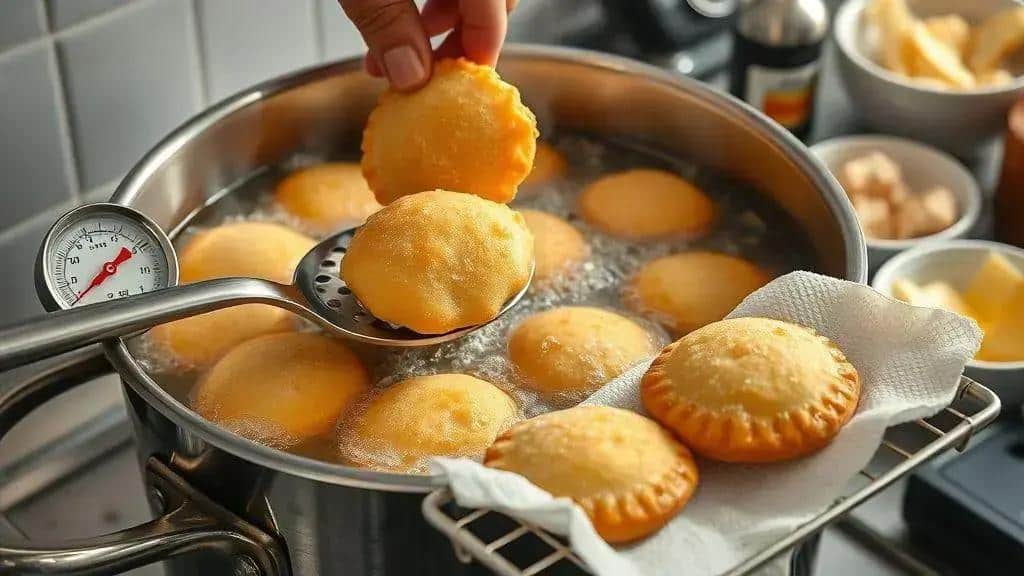 Técnicas de fritura e controle de temperatura