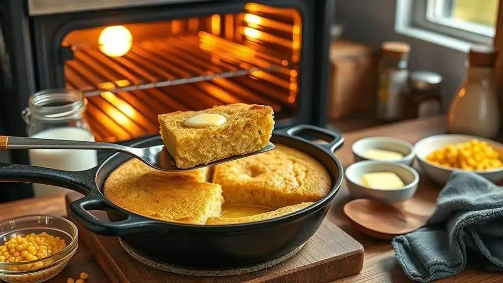 Técnicas e dicas de forno para cornbread úmido e crocante
