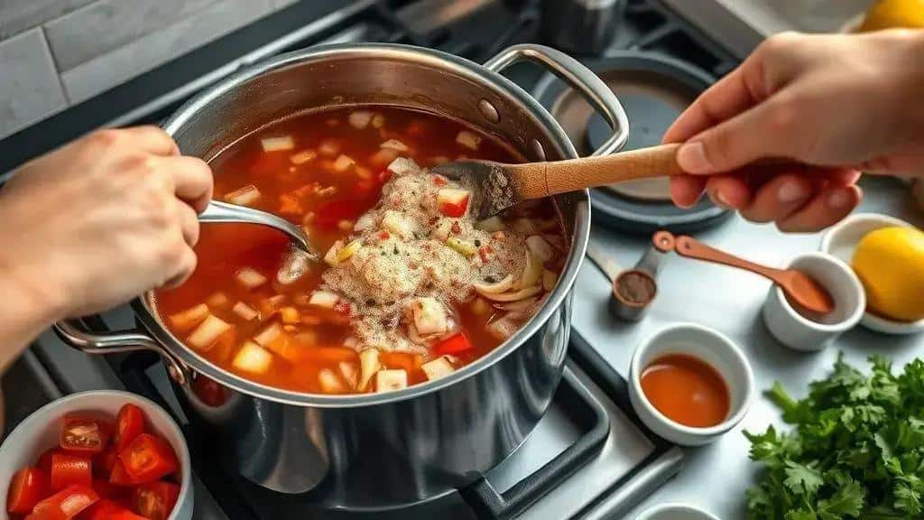 Técnicas para obter um caldo intenso e equilibrado