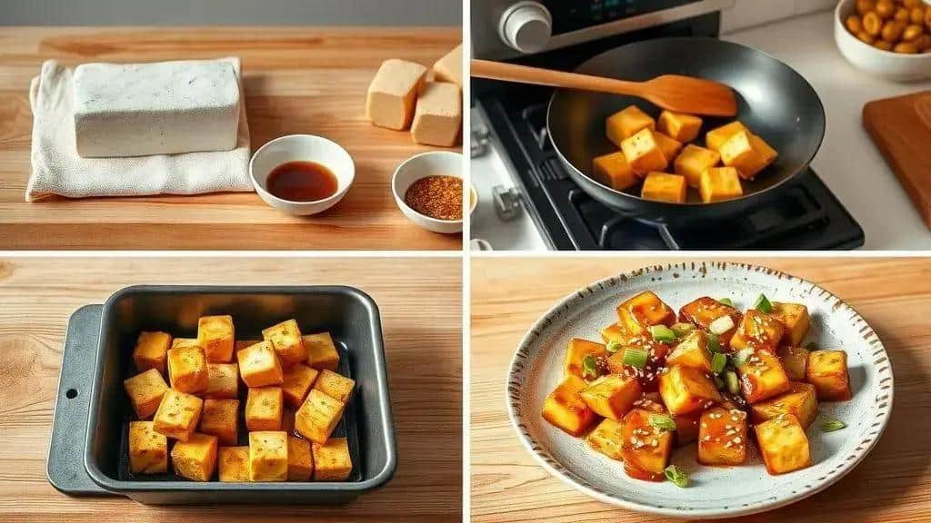 Técnicas para selar e dourar o tofu corretamente Técnicas para selar e dourar o tofu corretamente