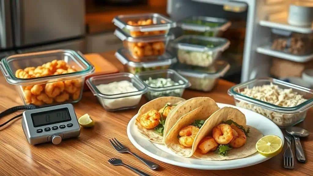 Tempo, rendimento e conservação dos tacos