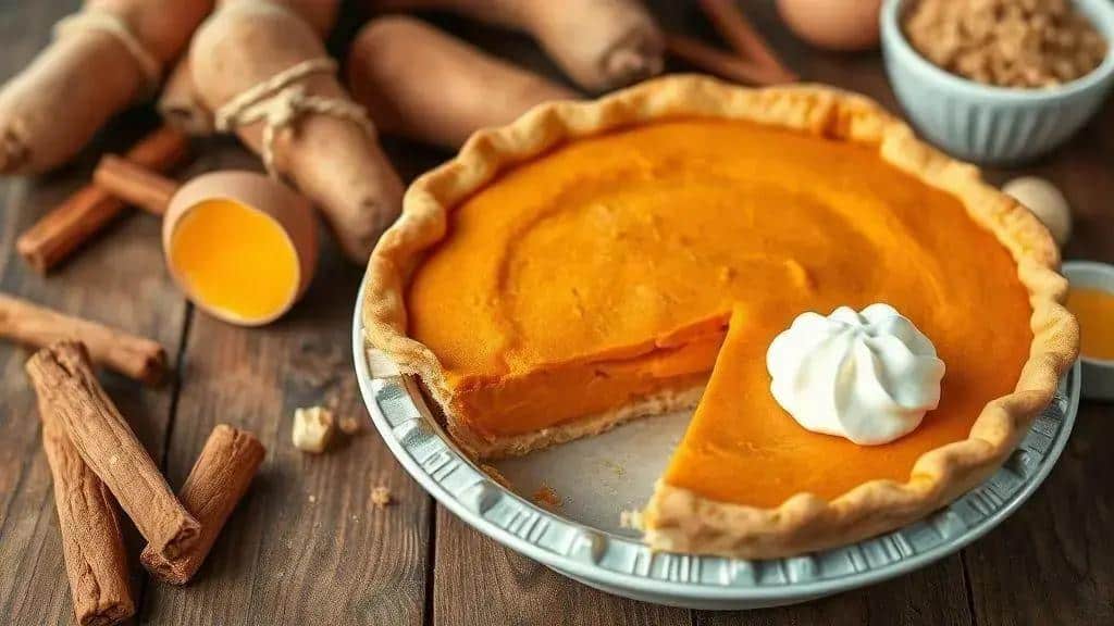 Torta de Batata-Doce do Sul Sul dos EUA sweet potato pie